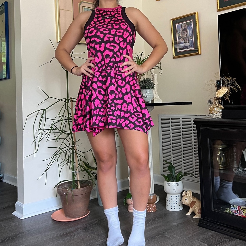 adidas by Stella McCartney women's pink barricade tennis dress